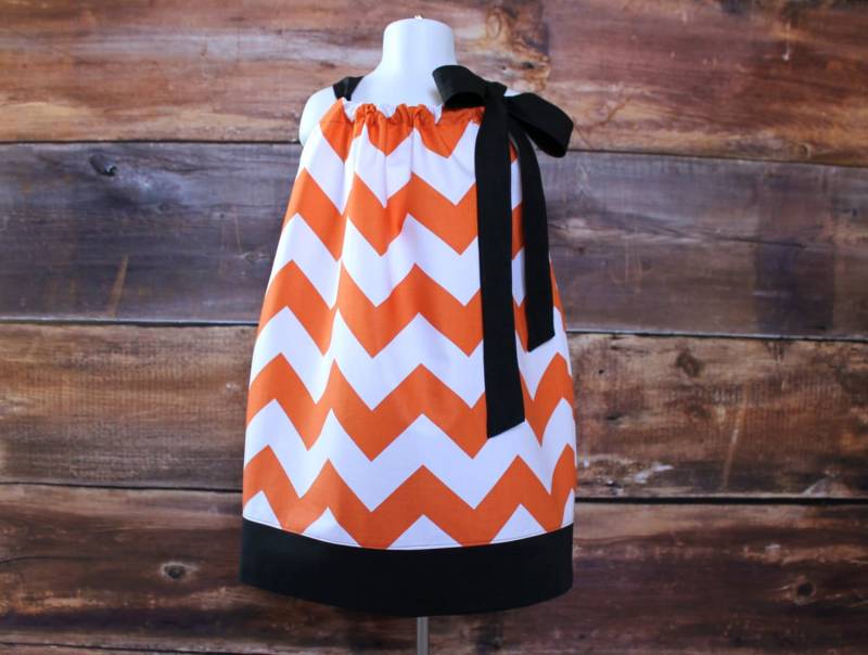 Orange Black Pillowcase Dress-Neugeborene Mädchen Baby Kleinkind Baltimore Orioles Outfit Cincinnati Bengals Idaho State von DoodlebugsDrumsticks