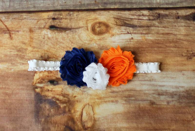Orange Navy Blau Stirnband Haarspange - Houston Astros Detroit Tigers Ny Mets Neugeborene Baby Kleinkind Kind Säugling Erwachsene Mädchen Navy Blau von DoodlebugsDrumsticks