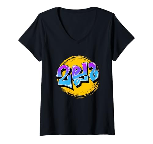 Damen MALLU Malayalisch T-Shirt mit V-Ausschnitt Damen MALLU Malayalisch T-Shirt mit V-Ausschnitt von Doodlr Funny Mallu