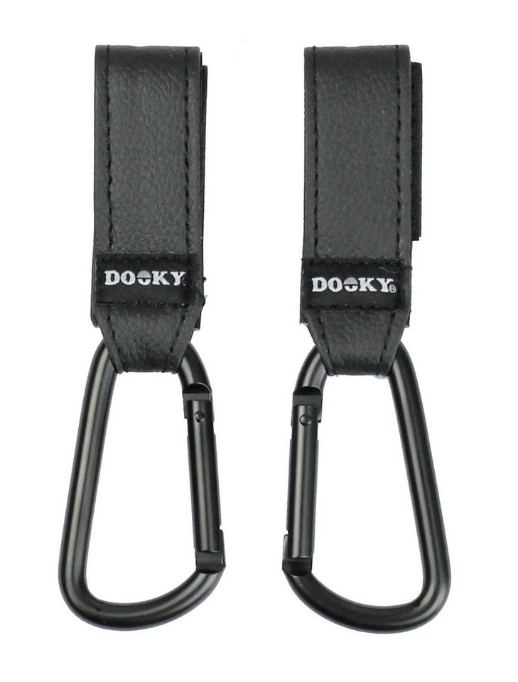 Dooky Kinderwagen-Tasche Dooky, Buggy-Haken Klein 2er-Set Schwarz, Kinderwagen Haken (2-tlg) von Dooky