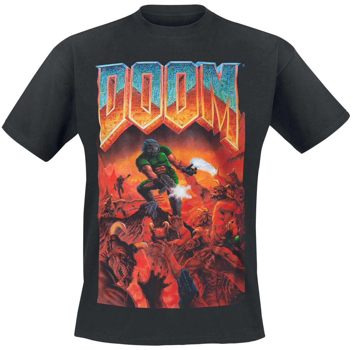 Doom Classic Boxart T-Shirt schwarz in S von Doom