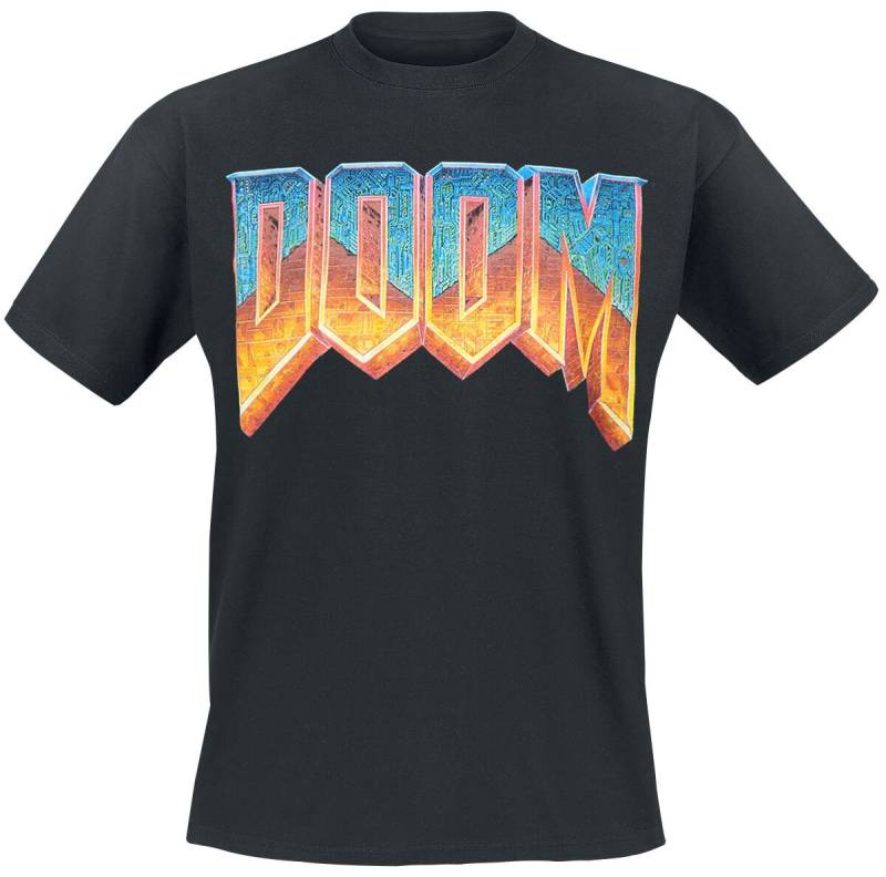 Doom Logo T-Shirt schwarz in L von Doom