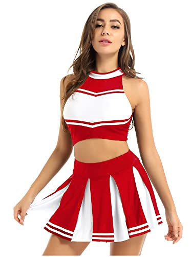 Doomiva Damen Cheerleaderin Kostüm Set Karneval Faschings Tanzkostüm Set Cheerleading Kostüm Cheerleaderuniform Halloween Tanzkleidungset Rot XXL Doomiva Damen Cheerleaderin Kostüm Set Karneval Faschings Tanzkostüm Set Cheerleading Kostüm Cheerleaderuniform Halloween Tanzkleidungset Rot XXL von Doomiva