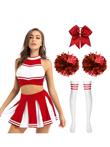 Doomiva Damen Cheerleaderin Kostüm Set Karneval Faschings Tanzkostüm Set Cheerleading Kostüm Cheerleaderuniform Halloween Tanzkleidungset Xe Rot B M Doomiva Damen Cheerleaderin Kostüm Set Karneval Faschings Tanzkostüm Set Cheerleading Kostüm Cheerleaderuniform Halloween Tanzkleidungset Xe Rot B M von Doomiva