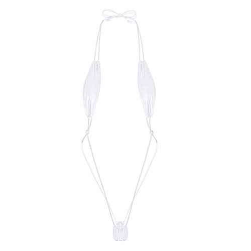 Doomiva Damen Micro Bikini Mini Bikini-Set Reizvolle Unterwäsche Reizwäsche String Thong Einteiler Badeanzug Triangel BH und G-String Weiß Einheitsgröße von Doomiva