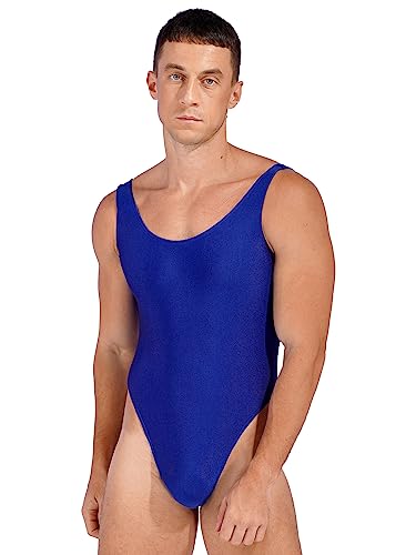 Doomiva Herren Body Bodysuit Unterwäsche Stringbody Unterhemd Kurzarm Ouvert Overall Sportbody Sportwear Männer Rundhals Tops T-Shirt Xa Blau Ärmellose L von Doomiva