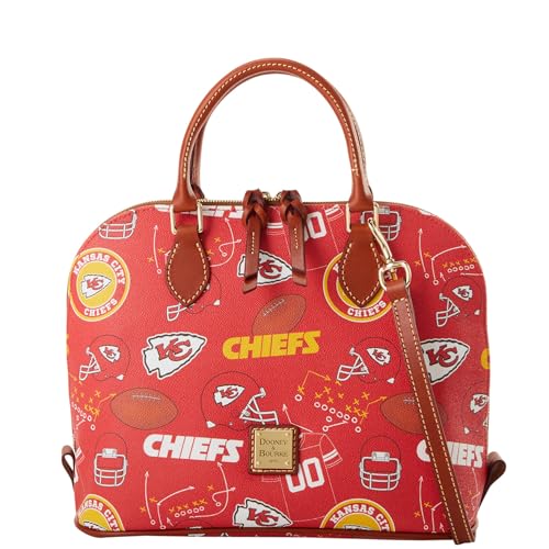 Dooney & Bourke Handtasche, NFL Chiefs Zip Zip Satchel, Rot/Ausflug, einfarbig (Getaway Solids), Einheitsgröße von Dooney & Bourke