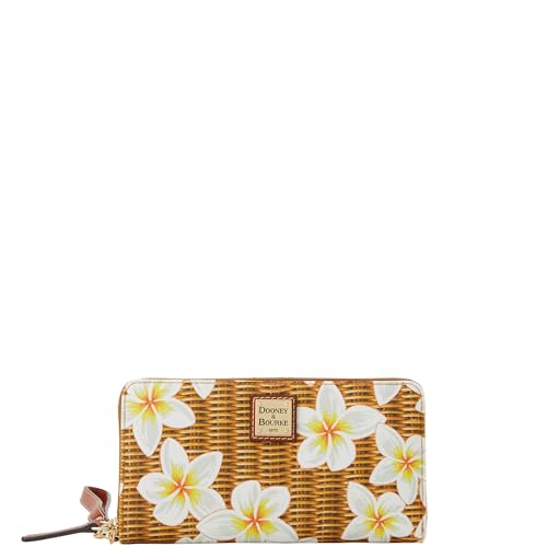 Dooney & Bourke Handtasche Plumeria Large Zip Around Wristlet, Weiss/opulenter Garten von Dooney & Bourke