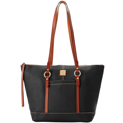 Dooney & Bourke Handtaschen für Damen, genarbtes Leder, mit Reißverschluss und Fächern, Schwarz, Einheitsgröße Dooney & Bourke Handtaschen für Damen, genarbtes Leder, mit Reißverschluss und Fächern, Schwarz, Einheitsgröße von Dooney & Bourke