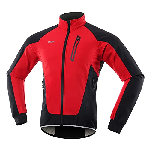 Doorslay Herren Fahrradjacke Fahrradtrikot Wasserdichte Atmungsaktive Warm Fleece Jacke MTB Fahrradfahren Laufen Herbst Winter Jackenmantel für Radfahren Laufen von Doorslay