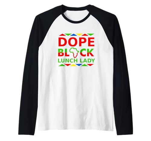 Dope Black Lunch Lady Proud Lunch Career Pride Job für Damen Raglan Dope Black Lunch Lady Proud Lunch Career Pride Job für Damen Raglan von Dope Black Lunch Ladiess Merch