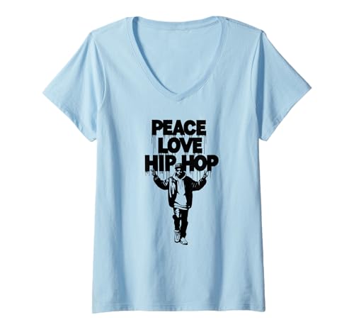 Damen Hip -Hop -Hemden für Männer & Frauen Hip Hop T-Shirt mit V-Ausschnitt von Dope Old School Hip Hop Kleidung und Kostüme
