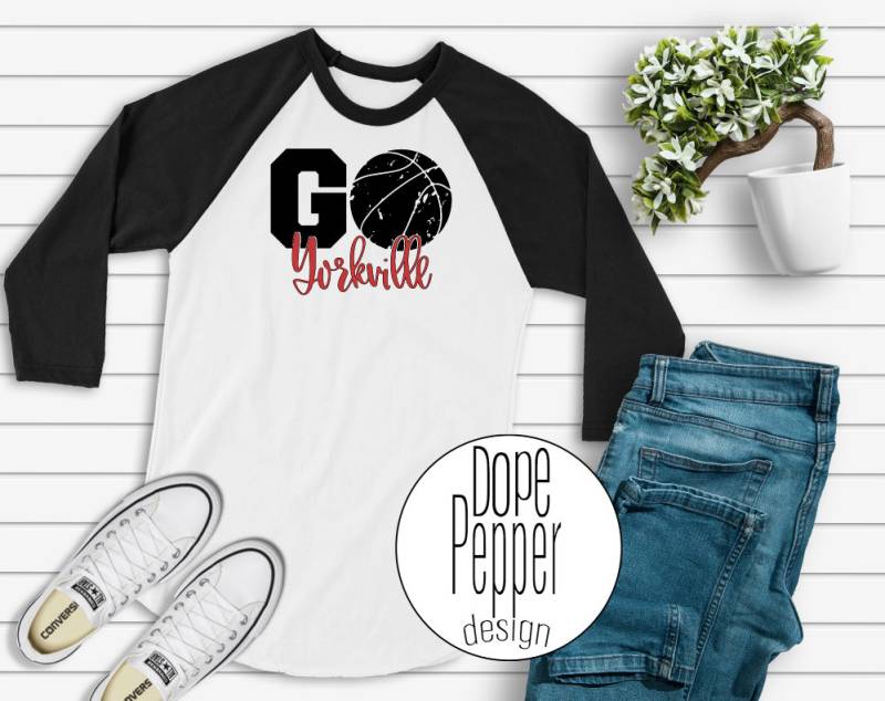 Go Yorkville Foxes Basketball Shirt, Mom, Raglan Basketball-Geschenk Für Mama Go Yorkville Foxes Basketball Shirt, Mom, Raglan Basketball-Geschenk Für Mama von DopePepperDesign