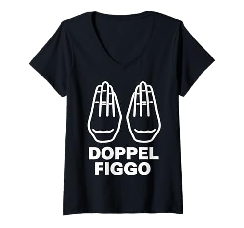 Damen Doppel Figgo gesetzlich abgesichert T-Shirt mit V-Ausschnitt Damen Doppel Figgo gesetzlich abgesichert T-Shirt mit V-Ausschnitt von Doppel Figgo Designs