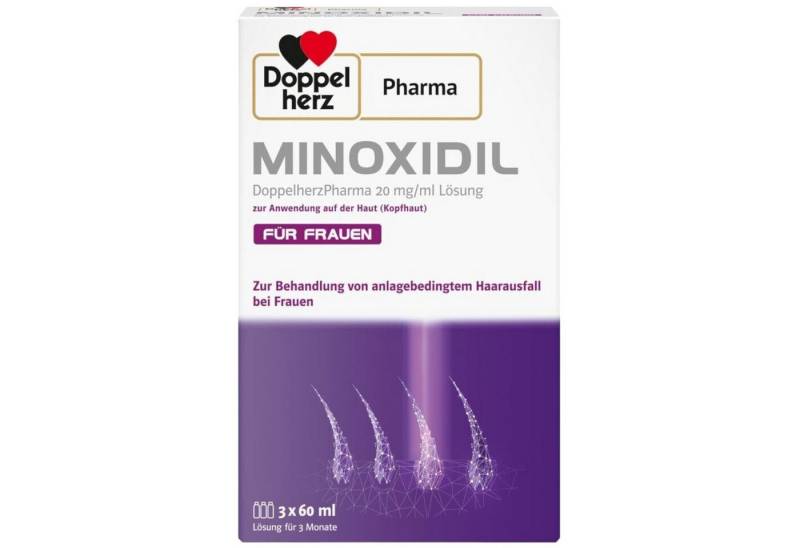 Doppelherz Haarkur DoppelherzPharma Minoxidil 20mg/ml Lsg. für Frauen (3x60ml), 3-tlg. von Doppelherz