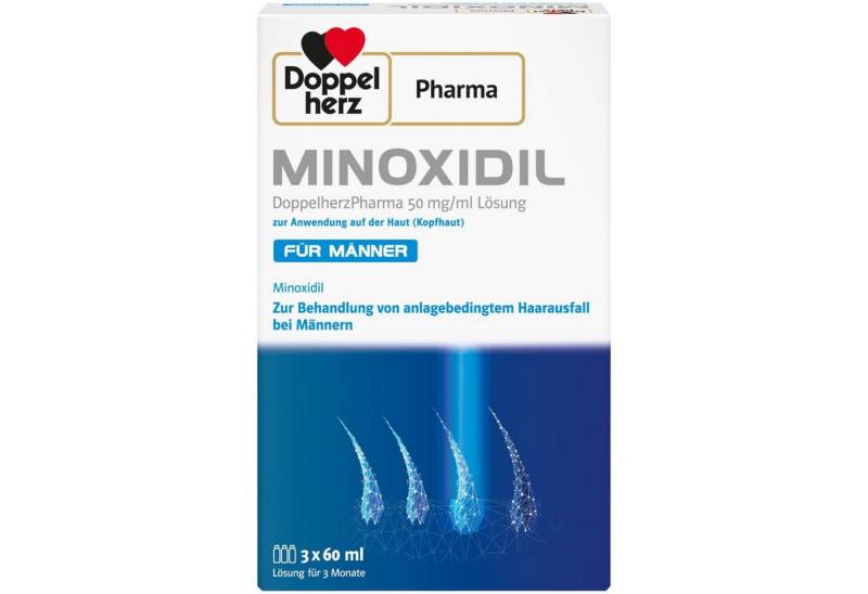 Doppelherz Körperpflegemittel DoppelherzPharma Minoxidil 50mg/ml Lsg. für Männer 3x60ml Doppelherz Körperpflegemittel DoppelherzPharma Minoxidil 50mg/ml Lsg. für Männer 3x60ml von Doppelherz