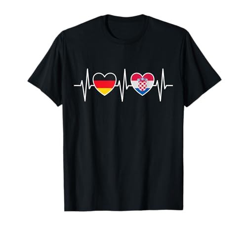 Deutschland und Kroatien Croatia Kroatisch Flagge Flaggen T-Shirt von Doppelte Staatsbürgerschaft Kleidung und Geschenke