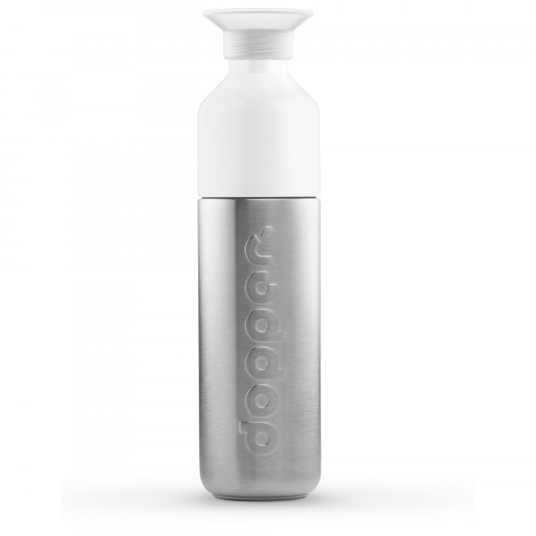 Dopper - Dopper Solid Steel - Trinkflasche Gr 490 ml grau/weiß von Dopper