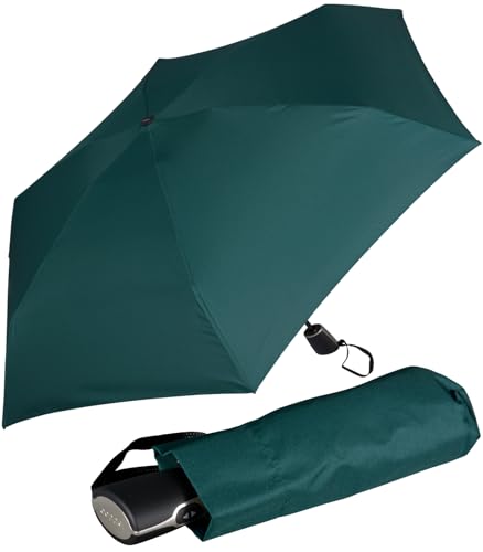 Doppler Damen Taschenschirm Fiber Micro Flat mit Auf-Zu-Automatik - evergreen von Doppler