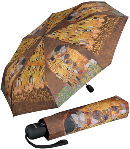 Doppler Damen Taschenschirm mit Auf-Zu-Automatik Magic Mini Der Kuss von Doppler