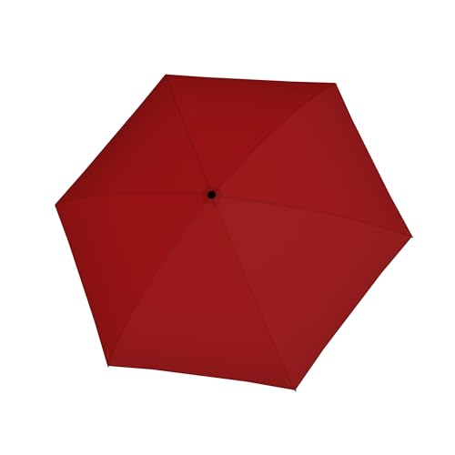 Doppler Regenschirm Zero Large in fiery red I Ultra leichter Minischirm I Handöffner Taschenschirm I mit Schirmtasche I kompakt & leicht I Taschenregenschirm sturmfest von Doppler