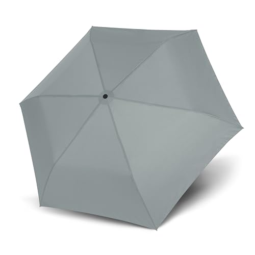 Doppler Taschenschirm Zero,99 Flat I Ultra leichter Regenschirm in Cool Grey I Kleiner Schirm I Mini Regenschirm I Leicht zu Öffnen I Flach & kompakt I Taschenregenschirm windproof von Doppler