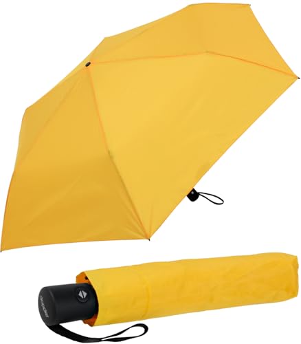 Doppler zero magic mini Damen Taschenschirm mit Auf-Zu-Automatik und UV-Schutz - shiny yellow von Doppler