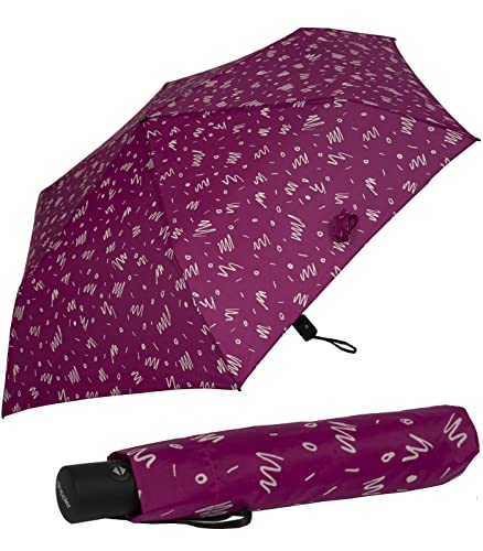 Doppler Zero Magic mini Damen Taschenschirm mit Auf-Zu-Automatik Minimally Fancy pink von Doppler