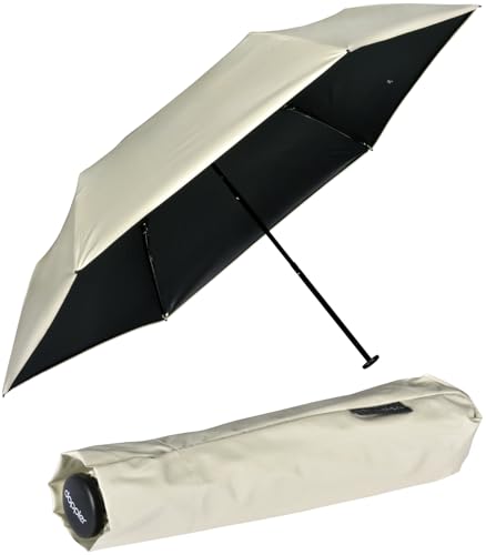 Doppler Zero extrem Leichter Mini Damen Taschenschirm UV-Schutz Ultra Sun - Macadamia beige-Black von Doppler