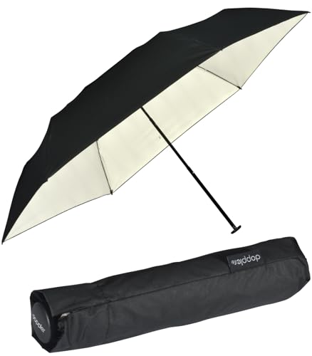 Doppler Zero extrem Leichter Mini Damen Taschenschirm UV-Schutz Ultra Sun - schwarz-Ivory von Doppler