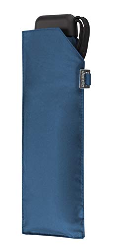 doppler Regenschirm Taschenschirm Mini Slim Carbonsteel sturmsicher bis 100km/h flach & leicht Ultra Blue von Doppler