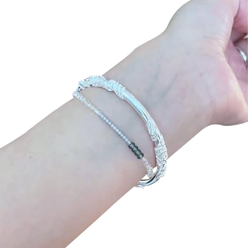 Dopsyesn Silber Armband | Modische Silber Schmuck,Perlenbesetztes Öffnungsarmband Damenschmuck für Jubiläum Abschlussfeier Hochzeit Geburtstag Valentinstag Tochter Ehefrau Dopsyesn Silber Armband | Modische Silber Schmuck,Perlenbesetztes Öffnungsarmband Damenschmuck für Jubiläum Abschlussfeier Hochzeit Geburtstag Valentinstag Tochter Ehefrau von Dopsyesn