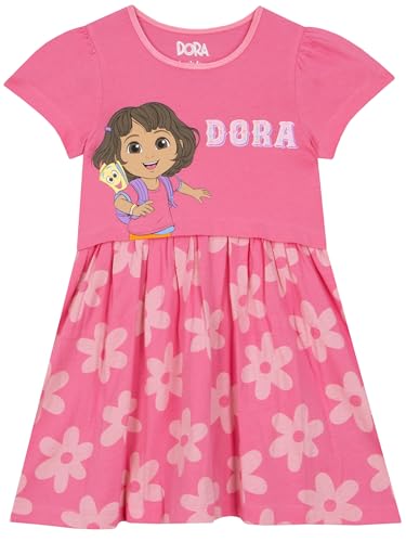 Dora The Explorer Mädchen Kleid, Baumwolle Skaterkleid Für Den Sommer, Kurzarm Kleider Für Kinder, Kleid Mädchen Dress, Rosa 110 Dora The Explorer Mädchen Kleid, Baumwolle Skaterkleid Für Den Sommer, Kurzarm Kleider Für Kinder, Kleid Mädchen Dress, Rosa 110 von Dora the Explorer