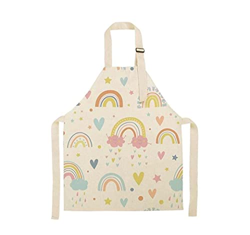 Doralie Kinderschürze, Kochschürze für Kinder, Schürze für Jungen und Mädchen,verstellbar (Regenbogen) von Doralie
