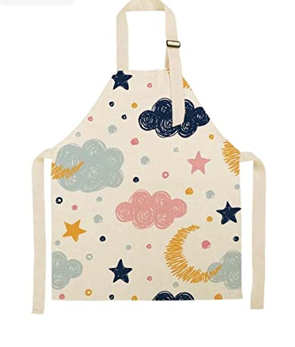 Doralie Kinderschürze, Kochschürze für Kinder, Schürze für Jungen und Mädchen,verstellbar (Wolken bunt) von Doralie