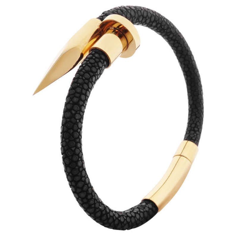 Rochenleder Gold Armband Rochenleder Gold Armband von DorbelleByDolaris