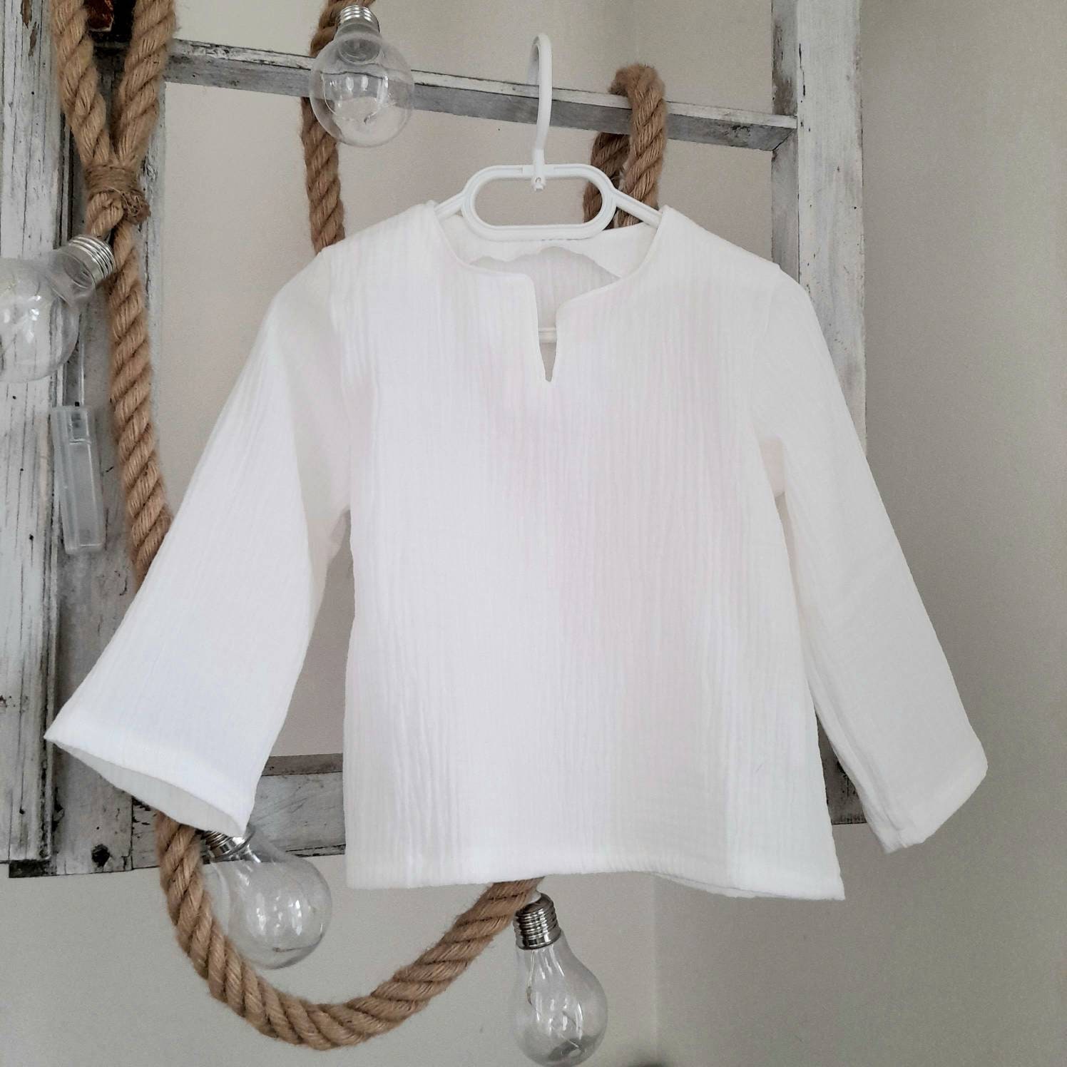 Hemd/Bluse Aus Musselin Ecru Hemd/Bluse Aus Musselin Ecru von DorfKidz
