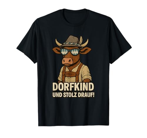 Dorfkind Trachtenshirt Kuh Lederhosen Tracht Herren Damen T-Shirt Dorfkind Trachtenshirt Kuh Lederhosen Tracht Herren Damen T-Shirt von Dorfkind Kuh Oktoberfest & Dorffest