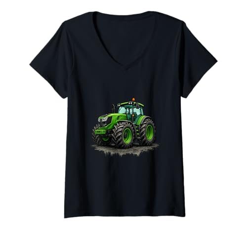 Damen Traktor Landwirt & Bauer Trecker Geschenk Herren Damen T-Shirt mit V-Ausschnitt Damen Traktor Landwirt & Bauer Trecker Geschenk Herren Damen T-Shirt mit V-Ausschnitt von Dorfkind Traktor Shop Bauer & Landwirt
