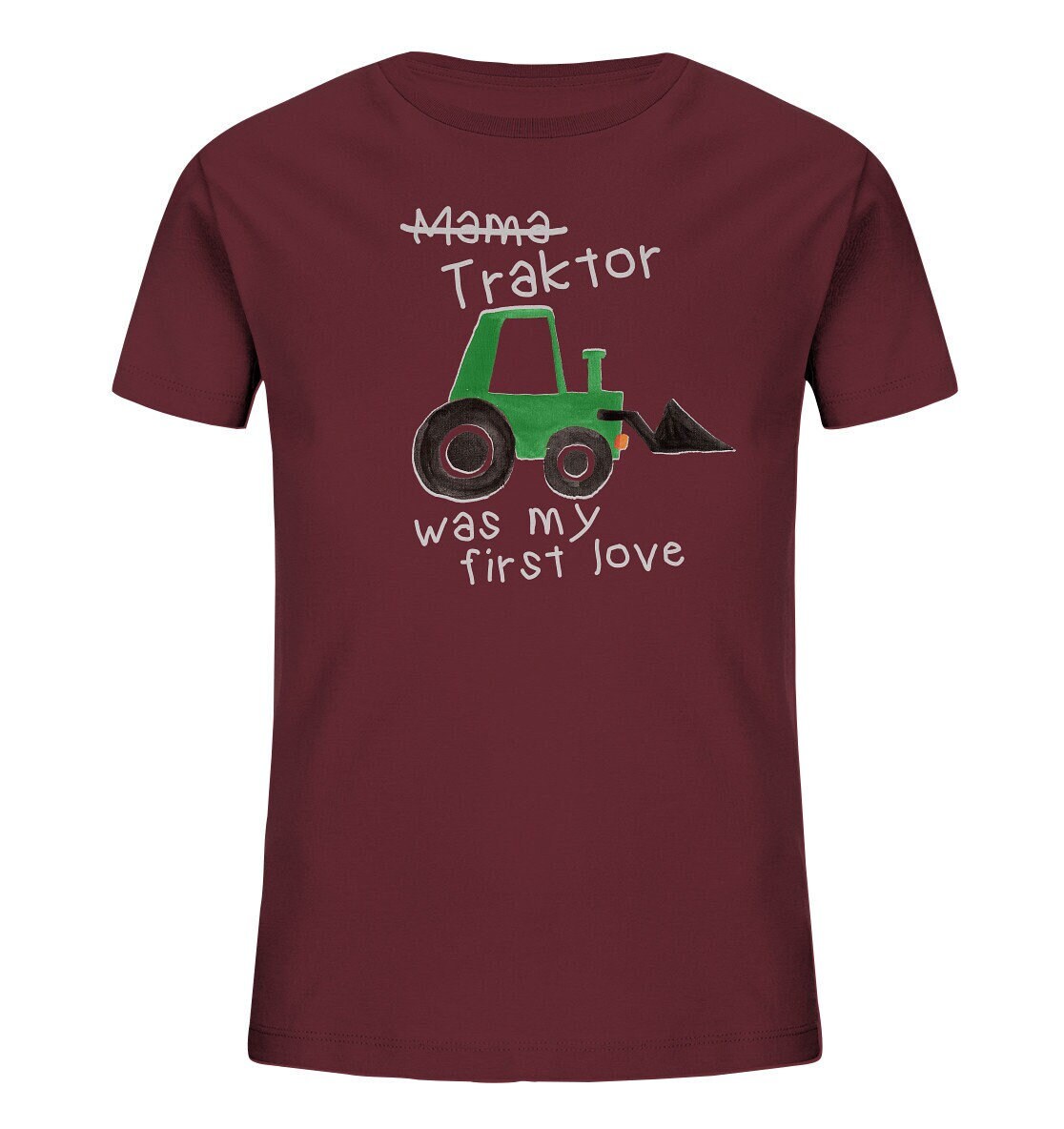 Lustiges Traktor Shirt Für Kinder/Spruch Was My First Love Traktorliebe Organic von DorfkramDe