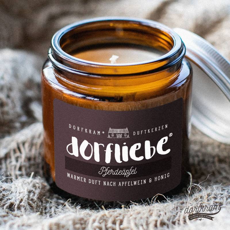 Pferdeäpfel/Duftkerze Im Glas Kerze Dorfliebe Dorfleben von DorfkramDe