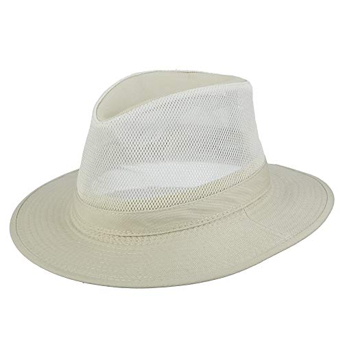Dorfman Pacific Safarihut für Herren, gewaschener Twill, mit Netzseiten., Putty, Large Dorfman Pacific Safarihut für Herren, gewaschener Twill, mit Netzseiten., Putty, Large von Dorfman Pacific