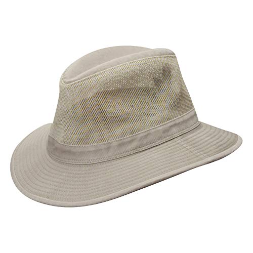 Dorfman Pacific Safarihut für Herren, gewaschener Twill, mit Netzseiten. - Braun - Large Dorfman Pacific Safarihut für Herren, gewaschener Twill, mit Netzseiten. - Braun - Large von Dorfman Pacific