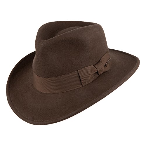 Dorfman Pacific Indiana Jones Promotion Fedora Hut - Braun - L von Village Hats