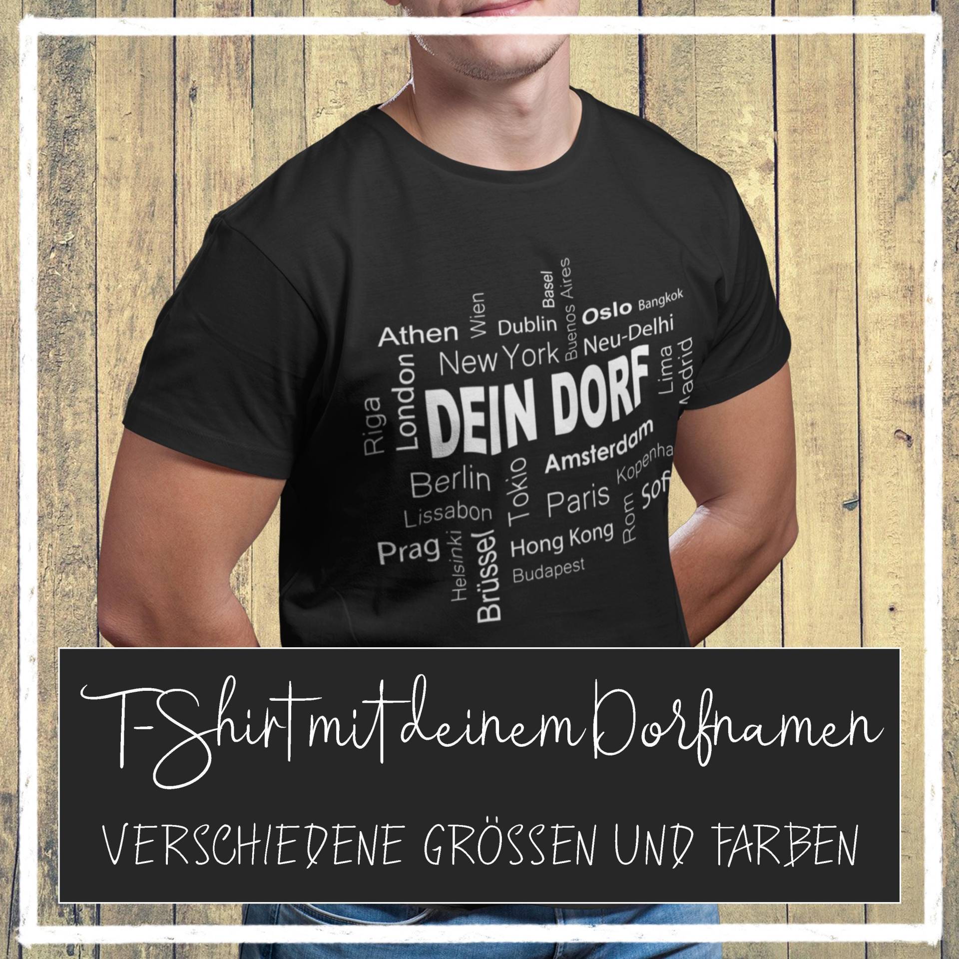 Dorfkind Shirt - T-Shirt Mit Deinem Dorfnamen von Dorfmenschen