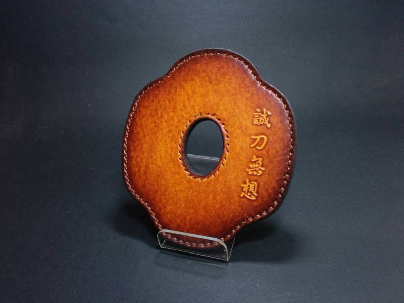 Leder Tsuba, Bambus Schwertschutz, Holz Schwertschutz, Shihai Tsuba, Shihai, Kendo, Kumdo, Kendo Tsuba von DoribariLeatherCraft