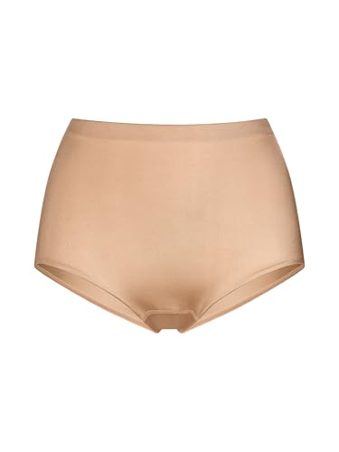 Dorina SUBLIME SCULPT Damen Mid-Waist Slip, Mittlere Kontrolle Shapewear, Power-Mesh-Futter, Glänzender Mikrofaser-Stoff, Beige von Dorina