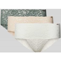 DORINA Slip aus Spitze mit bequemem Schnitt im 3er-Pack Modell 'LANA' in Schilf, Größe XS von Dorina