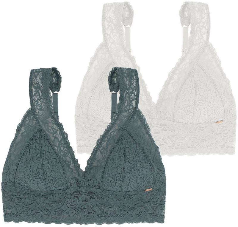 Dorina Bralette LANA-2PP (2er Pack) ohne Bügel, florale Spitze, breites Unterbrustband von Dorina