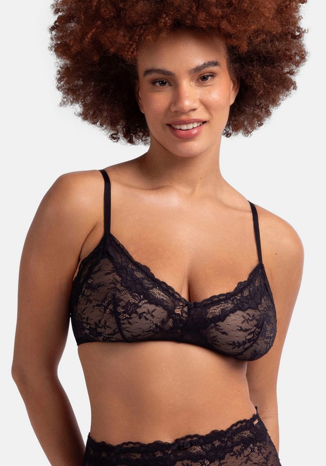 Dorina Bralette ORIGINS-2PP (2er Pack) Durchgehende Spitze mit Spitzenbesatz an den Körbchen, ohne Bügel von Dorina